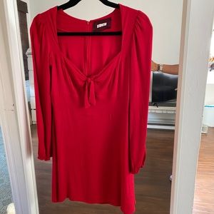 Reformation cherry red sweetheart dress